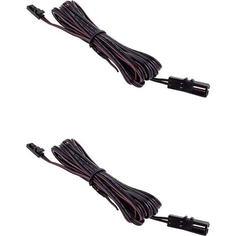 x 2 m flexibles Kabel mit Schnellkupplungen (weiblich und männlich) – Für 12V/24V LED-Streifen – Anschluss für Küche und Bad (1/2)