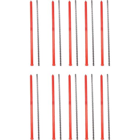 10 forets à béton SDS+ PLUS de 10 mm, 50 cm (500 mm), longs (20 x 3/8 pouces) (1/5)