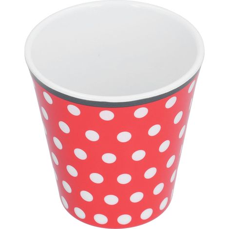 Tasse à eau/café/lait en porcelaine imitation 260 ml, idéale pour les restaurants et les écoles (Red Dot). (1/5)