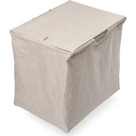 Emuca Cesto portabiancheria per armadi e cabine armadio Quartz, 418x320x400mm, Acciaio e Tessuto, Titanio 7137928 EMUCA (1/5)