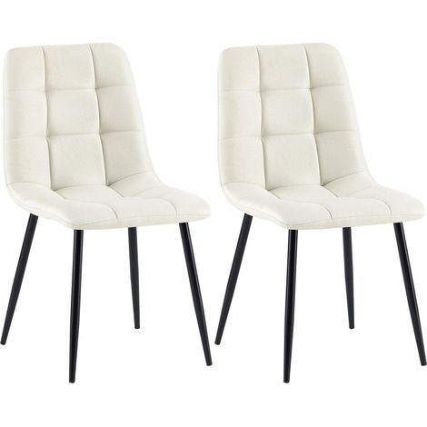 Set di 2 sedie da pranzo Tilde crema Tessuto (1/9)