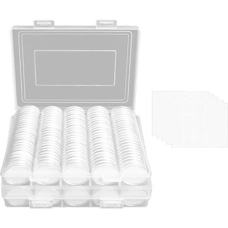 240 Stück 30-mm-Münzkapseln, Münzbehälter für Sammler – Transparent (1/5)