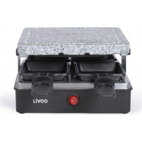 Raclette maschine 4 personen 600w + grillstein - Livoo - DOC242
