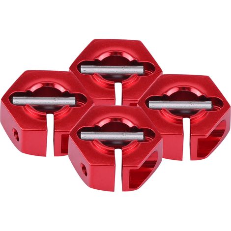 Adaptateur de moyeu hexagonal 12mm pour voitures radiocommandées 1/10, compatible HSP et Sakura (7mm, rouge) (1/4)