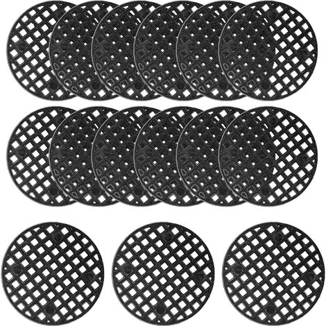 100 pièces de couvercle en maille pour pot de fleurs, bouchon de drainage en maille pour bonsaï, fond en maille pour pot de fleurs, fond en maille ronde (4,5 cm noir)