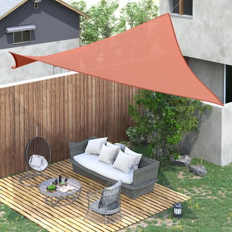 Tenda a Vela Rettangolare 4x6 m Resistente ai Raggi UV con Corda, in PE e Acciaio Inox, Rossa