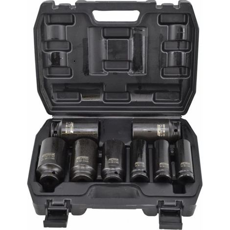 Awtools Juego de dados 8 piezas acero de alta calidad