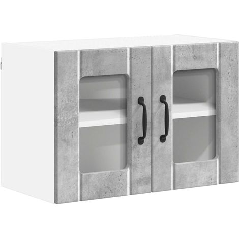 Maison Exclusive - Mobile in vetro da parete LUCCA Grigio Cemento 60 x 31 x 40 cm