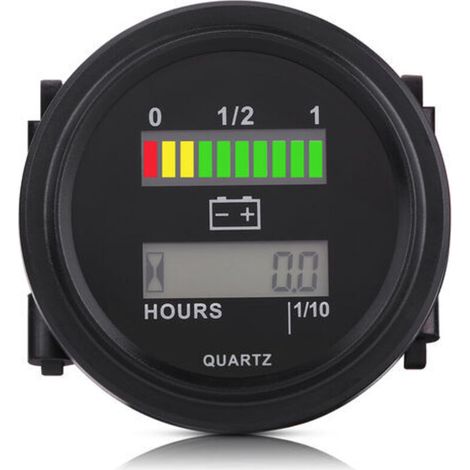 compteur de batterie 24v hour meter24v batteryBattery Met, Battery Meter Indicateur de batterie Jauge de batterie LED Indicateur de batterie Indicateur de batterie Compteur horaire 12V Affich