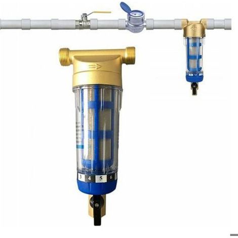 Filtre à sédiments réutilisable - Accessoire pour purificateur d'eau - Pour tuyau d'eau de puits - Filtre à sédiments (1/2) (1/2)