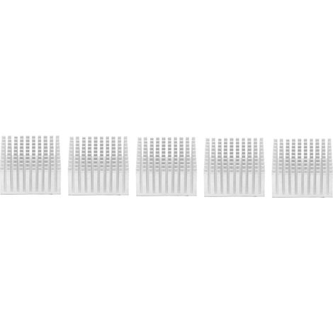 5PCS Aluminum Heatsink Module Heat Sink Cooling Fin Radiator Cooler Fin for Fan PCB Board 40 x 20 x 40mmSilver