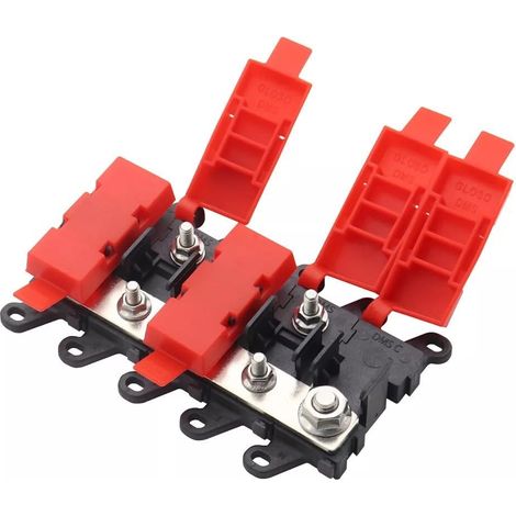 3 voies, 4 voies, 5 voies, 6 voies pour porte-bloc de fusibles midi, boîte à fusibles haute intensité 200 A avec pinces à dégagement rapide pour système électrique de voiture, camion