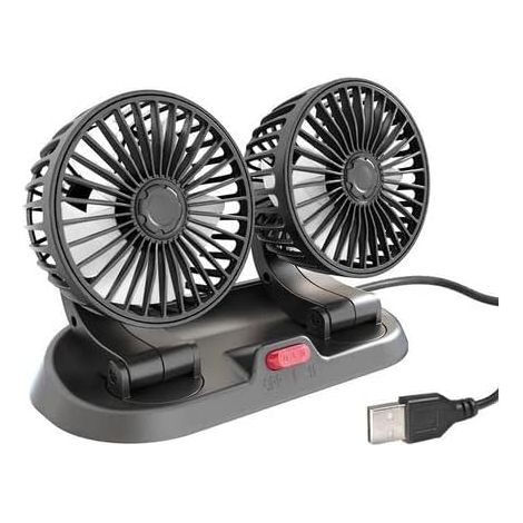 URFEDA Double Ventilateur Voiture, USB 5V de Refroidissement