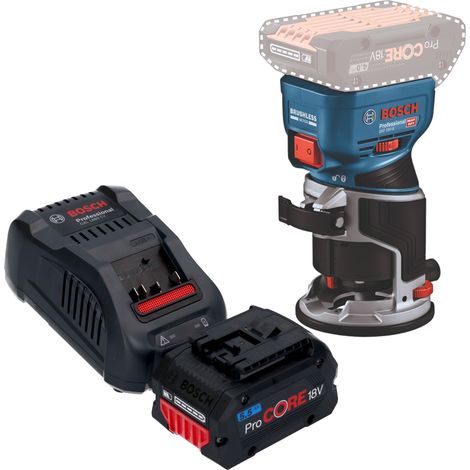 Bosch GKF 18V-8 Posa professionale per bordi a batteria 18 V 8,0 mm senza spazzole + 1x batteria ricaricabile ProCORE 5,5 Ah + caricabatterie