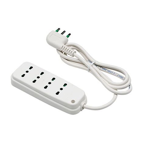 MULTIPRESA BIPASSO RETAIL FME - BIANCO POSTI 4 2P+T 16A n°XMMQ 3X10 MT 15- 2 pezzi