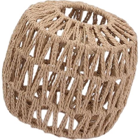Handgewebte Boho-Hängeleuchte aus Rattanseil und Papier, Lampenschirm aus Weide für Kücheninsel, Schlafzimmer, Restaurant, Esszimmer (1/5)