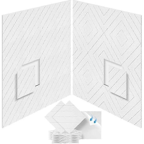 Lot de 12 panneaux en mousse insonorisante 12 x 12 x 0,4 pouces, panneaux acoustiques autocollants pour traitement acoustique JP (1/5)