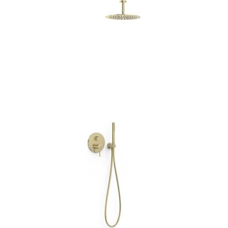 Kit mitigeur encastré 2 voies Rapid‑box pour douche Study Cava doré - TRES 26238003CA