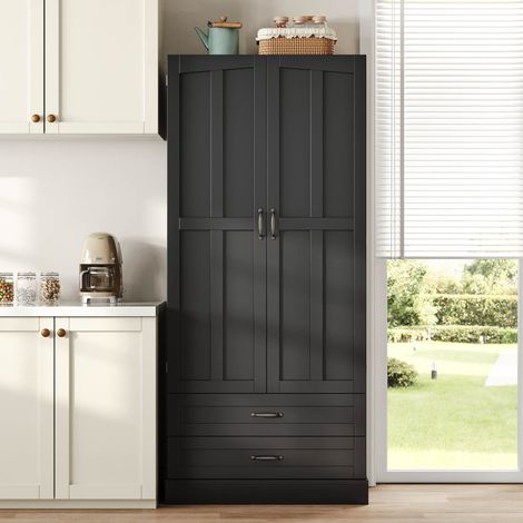 Mobile cucina dispensa con cassetti MDF 80x37,5x180 OKMYHOME (1/5)