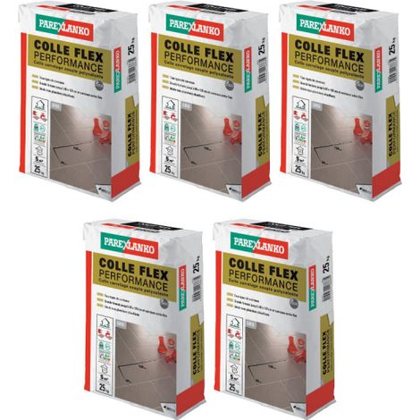 Set von 5 Fliesenklebern PAREXLANKO Flexkleber Performance - 125 kg