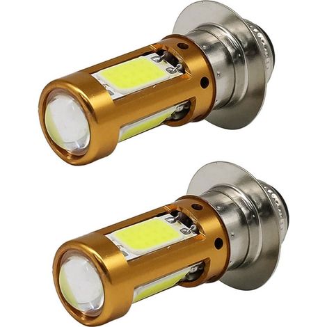 Ampoule Led Moto H6M P15D - Feu Avant Haute/Basse Intensité - 1500 Lm - 10 W - 12-30 V Cc - Blanc 6000-6500 K - 2 Pièces (1/5)