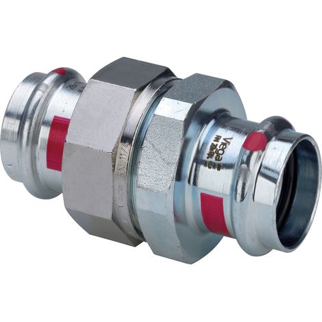 Raccord à vis avec joint plat SC Prestabo 1160 en acier galvanisé de 12 mm
