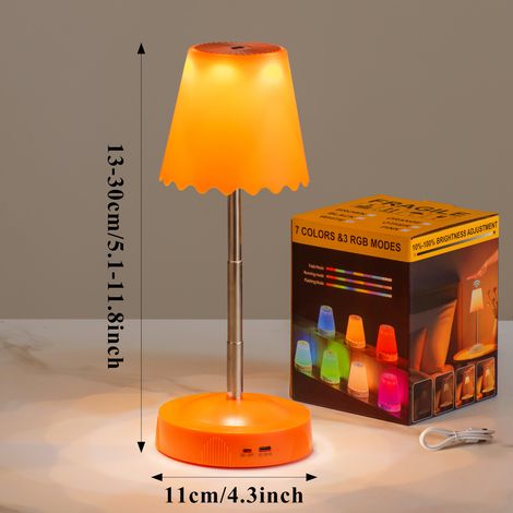 Cette lampe d'ambiance orange à détecteur de mouvement, à la fois créative et élégante, est parfaite pour les chambres d (1/5)