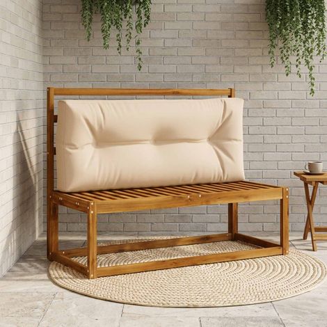vidaXL Coussin de dossier de palette VIANEN 100 % polyester Sable (1/5)