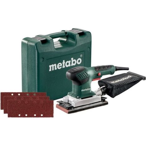 Metabo – Ponceuse vibrante 1,7 kg – 10 bandes abrasives auto-agrippantes – Pour surfaces non peintes – Finition lisse et uniforme