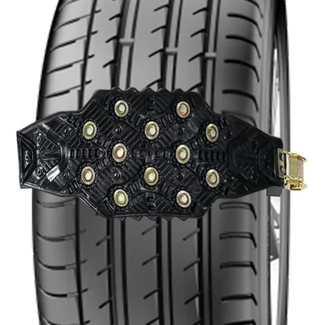 Chaînes à neige pour voiture - Chaînes à neige pour traction sûre - Chaînes à neige pour pneus lourds avec réduction du bruit pour SUV, camion (1/5)