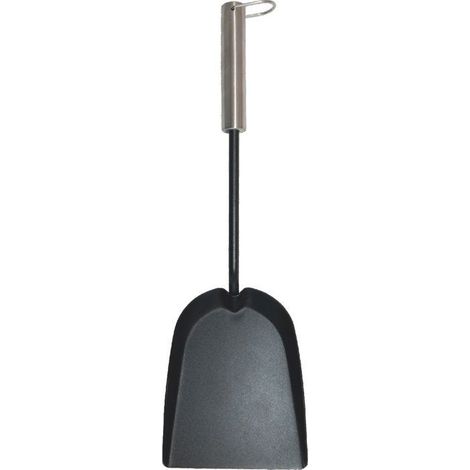 Ascheschaufel - ADURO - Reinigung des Holzofens - Griff aus Edelstahl - Schwarz lackiert