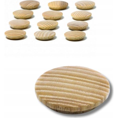 25er Set Holzstopfen Aus Eschenholz Ø40 mm, Lochabdeckung Für Möbel, Treppen Und Geländer