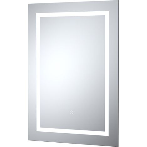Hudson Reed Sculptor LED Touch Sensor Rectangular Bathroom Mirror 700mm H x 500mm W (1/4)