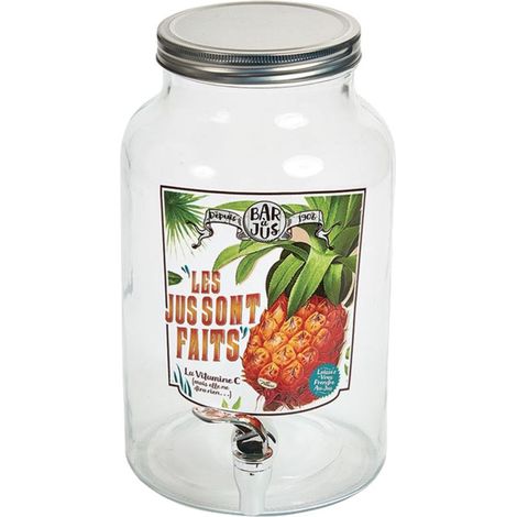 Distributeur Ananas en verre de boisson 5.5 L