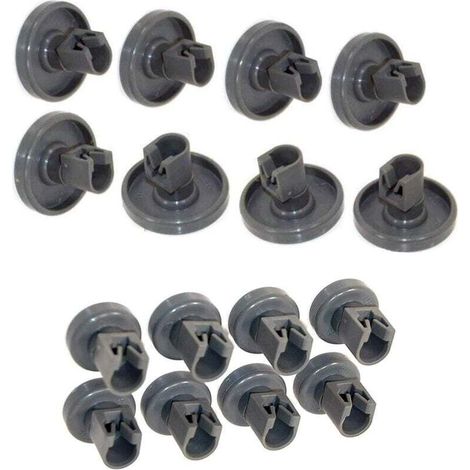 Roulettes Lave Vaisselle Electrolux Set Universel Complet de Roues pour Panier Supérieur et Inférieur Compatible avec Faure, Zanussi, AEG, Electrolux (1/4)