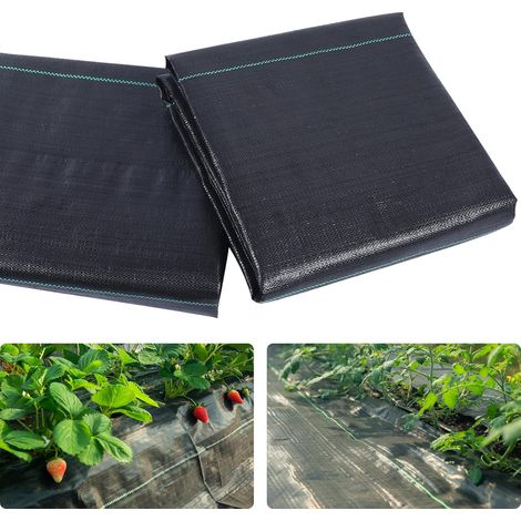 Toiles de Paillage, Toile Anti-Mauvaises Herbes, Géotextile 90 g/m², Bache Jardin Anti Mauvaise Herbes, Anti-UV, Perméable Résistant à la Déchirure (1x5M)