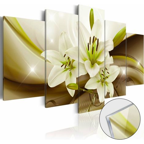 Tableau sur verre lys moderne - 200 x 100 cm (1/4)