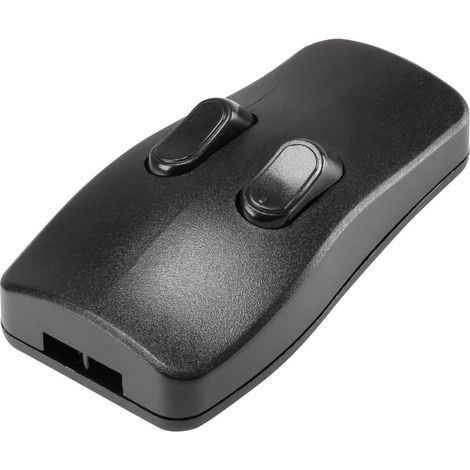 TRU COMPONENTS Interrupteur pour câble souple noir 2 x Off/On 2 A 1 pc(s) S583431