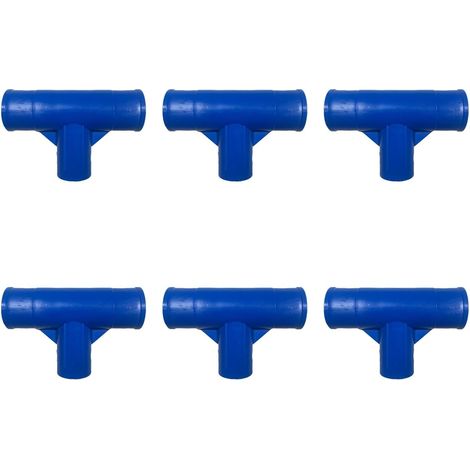 Set 6 fittings in T for Structure Pool, pieces Replacement for pools rectangular , Blue (1/5)