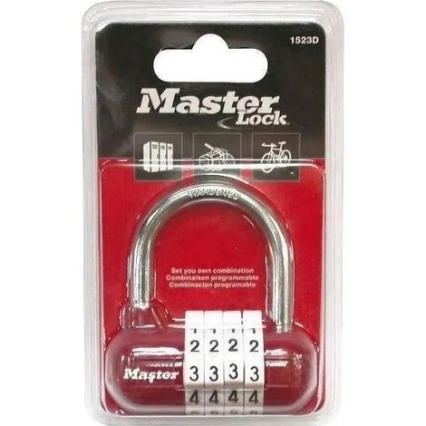 Master Lock Candado con combinación 64 mm rojo azul verde naranja