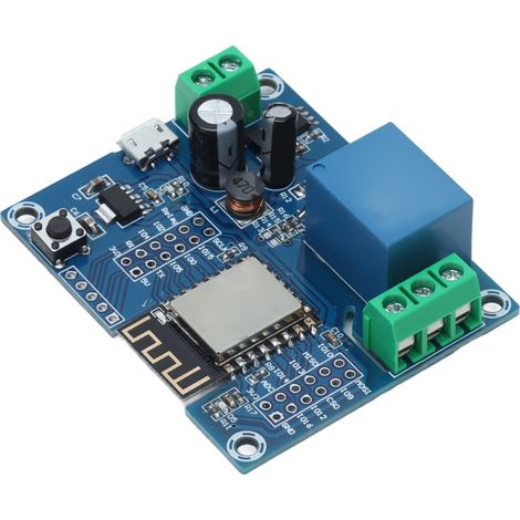 1-Kanal ESP8266 Relaismodul WLAN-Steuerungs-Entwicklungsboard ESP‐12F mit Stiftleisten (1/5)