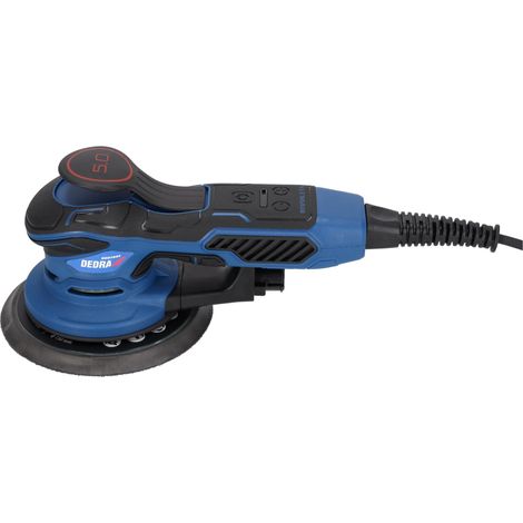 Ponceuse excentrique avec patins interchangeables d'un diamètre de 125 à 150 mm, puissance élevée de 350 W, 4 000 à 10 000 tr/min, long câble de 4 m, poids de seulement 1,4 kg (1/5)