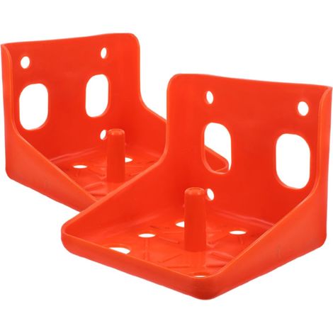 Porte-blocs de Sel pour Bétail en Pe Rouge, Support Pratique et Facile à Nettoyer pour Blocs de Sel Minéraux, pour Élevage et Ferme, Lot de 2 Pièces (1/5)