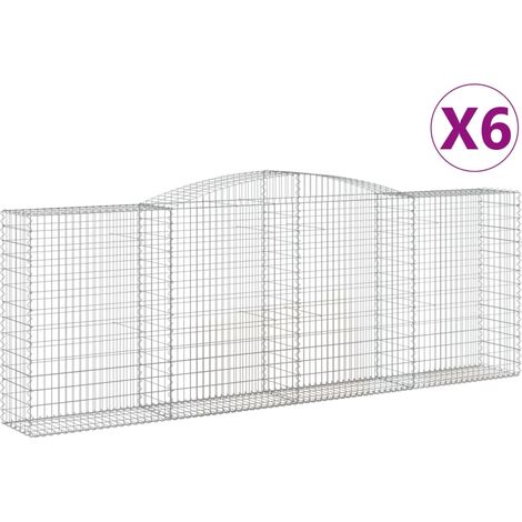 Maison Exclusive - Gabionen mit Hochbogen 6 Stk. 400x50x140/160cm