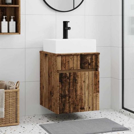 vidaXL Mobile Lavabo da Parete Legno antico 39 x 41 x 62,5 cm