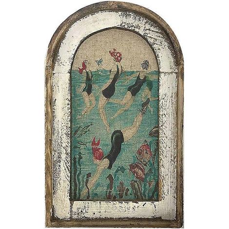 Wandkunst fürs Badezimmer, Dekoration mit Holzflugzeug-Druck, Gemälde, moderner Holzrahmen, Fensterattrappe, Hängeschild, Statue