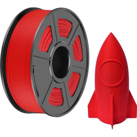 Filamento, PLA ecologico, finitura opaca, rosso (1/2)