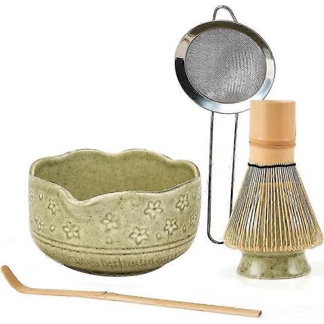 Ensemble de mixeur à matcha 5 pièces, 532 ml avec bol à bec verseur, ensemble de mixeur rituel japonais pour le matcha, convient aux amateurs de matcha et aux débutants. (1/5)
