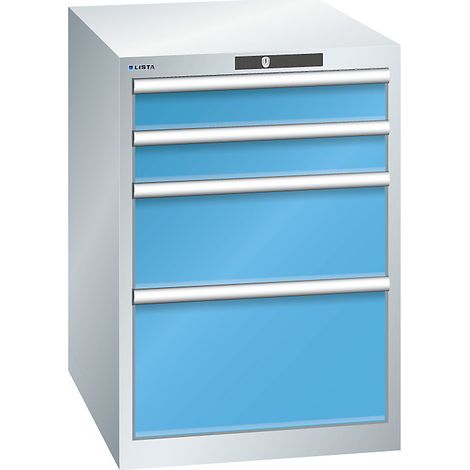 LISTA, Armoire à tiroirs en tôle d'acier, h x l 800 x 564 mm, (1/5)