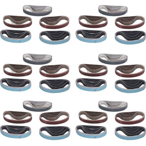 Assortiment de bandes abrasives, 30 pièces, affûteur de couteaux, jeu de bandes en papier de verre 80 120 240 400 800 1000 grain 1/2 po 12 po (1/5)